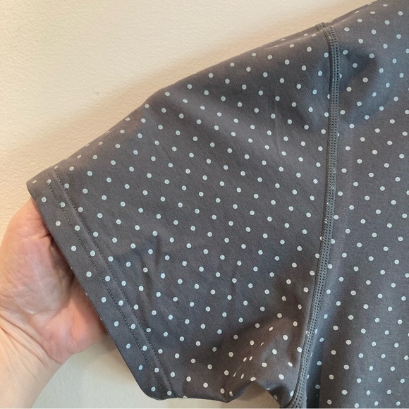 BYLT Sz M  Drop Cut S/S Polka Dot Super Soft Short Sleeve T-shirt Tee - Picture 7 of 9